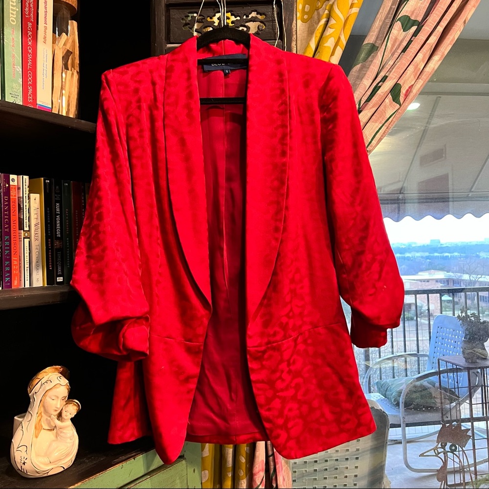 Blue Life Davi Blazer in Leopard Risky Red - Picture 2 of 6